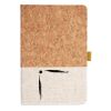 Cork And Heathered Fabric Hardcover Journal 5.5" X 8.25" Thumbnail