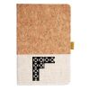 Cork And Heathered Fabric Hardcover Journal 5.5" X 8.25" Thumbnail
