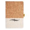 Cork And Heathered Fabric Hardcover Journal 5.5" X 8.25" Thumbnail