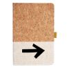 Cork And Heathered Fabric Hardcover Journal 5.5" X 8.25" Thumbnail