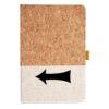Cork And Heathered Fabric Hardcover Journal 5.5" X 8.25" Thumbnail