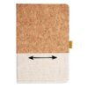 Cork And Heathered Fabric Hardcover Journal 5.5" X 8.25" Thumbnail