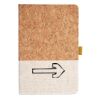 Cork And Heathered Fabric Hardcover Journal 5.5" X 8.25" Thumbnail