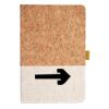 Cork And Heathered Fabric Hardcover Journal 5.5" X 8.25" Thumbnail