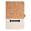 Cork And Heathered Fabric Hardcover Journal 5.5" X 8.25" Thumbnail