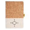 Cork And Heathered Fabric Hardcover Journal 5.5" X 8.25" Thumbnail