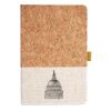 Cork And Heathered Fabric Hardcover Journal 5.5" X 8.25" Thumbnail