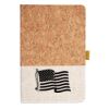 Cork And Heathered Fabric Hardcover Journal 5.5" X 8.25" Thumbnail