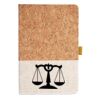 Cork And Heathered Fabric Hardcover Journal 5.5" X 8.25" Thumbnail