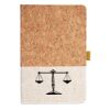 Cork And Heathered Fabric Hardcover Journal 5.5" X 8.25" Thumbnail