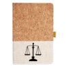 Cork And Heathered Fabric Hardcover Journal 5.5" X 8.25" Thumbnail