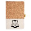 Cork And Heathered Fabric Hardcover Journal 5.5" X 8.25" Thumbnail