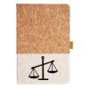 Cork And Heathered Fabric Hardcover Journal 5.5" X 8.25" Thumbnail