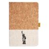 Cork And Heathered Fabric Hardcover Journal 5.5" X 8.25" Thumbnail