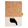 Cork And Heathered Fabric Hardcover Journal 5.5" X 8.25" Thumbnail