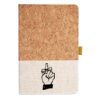 Cork And Heathered Fabric Hardcover Journal 5.5" X 8.25" Thumbnail