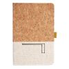 Cork And Heathered Fabric Hardcover Journal 5.5" X 8.25" Thumbnail