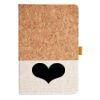 Cork And Heathered Fabric Hardcover Journal 5.5" X 8.25" Thumbnail