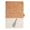 Cork And Heathered Fabric Hardcover Journal 5.5" X 8.25" Thumbnail
