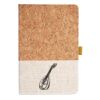 Cork And Heathered Fabric Hardcover Journal 5.5" X 8.25" Thumbnail