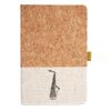 Cork And Heathered Fabric Hardcover Journal 5.5" X 8.25" Thumbnail