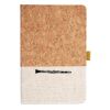 Cork And Heathered Fabric Hardcover Journal 5.5" X 8.25" Thumbnail