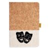 Cork And Heathered Fabric Hardcover Journal 5.5" X 8.25" Thumbnail
