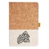 Cork And Heathered Fabric Hardcover Journal 5.5" X 8.25" Thumbnail