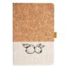 Cork And Heathered Fabric Hardcover Journal 5.5" X 8.25" Thumbnail