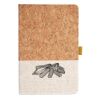 Cork And Heathered Fabric Hardcover Journal 5.5" X 8.25" Thumbnail
