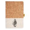 Cork And Heathered Fabric Hardcover Journal 5.5" X 8.25" Thumbnail