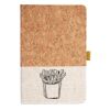 Cork And Heathered Fabric Hardcover Journal 5.5" X 8.25" Thumbnail