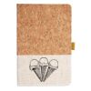 Cork And Heathered Fabric Hardcover Journal 5.5" X 8.25" Thumbnail