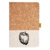Cork And Heathered Fabric Hardcover Journal 5.5" X 8.25" Thumbnail