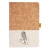 Cork And Heathered Fabric Hardcover Journal 5.5" X 8.25" Thumbnail