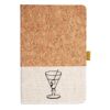 Cork And Heathered Fabric Hardcover Journal 5.5" X 8.25" Thumbnail