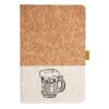 Cork And Heathered Fabric Hardcover Journal 5.5" X 8.25" Thumbnail
