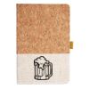 Cork And Heathered Fabric Hardcover Journal 5.5" X 8.25" Thumbnail