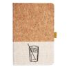 Cork And Heathered Fabric Hardcover Journal 5.5" X 8.25" Thumbnail