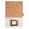 Cork And Heathered Fabric Hardcover Journal 5.5" X 8.25" Thumbnail