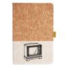 Cork And Heathered Fabric Hardcover Journal 5.5" X 8.25" Thumbnail