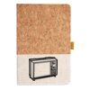 Cork And Heathered Fabric Hardcover Journal 5.5" X 8.25" Thumbnail