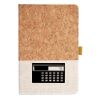 Cork And Heathered Fabric Hardcover Journal 5.5" X 8.25" Thumbnail