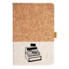 Cork And Heathered Fabric Hardcover Journal 5.5" X 8.25" Thumbnail