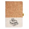Cork And Heathered Fabric Hardcover Journal 5.5" X 8.25" Thumbnail