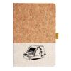 Cork And Heathered Fabric Hardcover Journal 5.5" X 8.25" Thumbnail