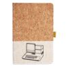 Cork And Heathered Fabric Hardcover Journal 5.5" X 8.25" Thumbnail