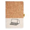 Cork And Heathered Fabric Hardcover Journal 5.5" X 8.25" Thumbnail