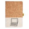Cork And Heathered Fabric Hardcover Journal 5.5" X 8.25" Thumbnail
