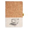 Cork And Heathered Fabric Hardcover Journal 5.5" X 8.25" Thumbnail